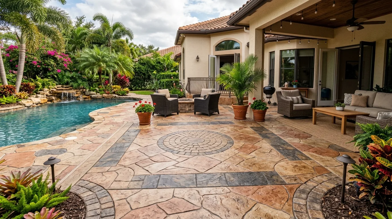 Stamped Concrete Patios: Transform Your Fort Pierce Backyard